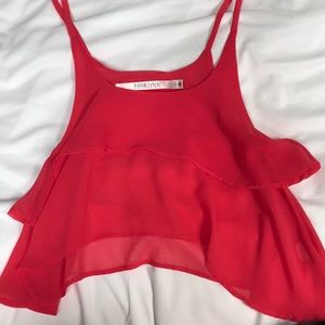 Pink top chiffon top size medium